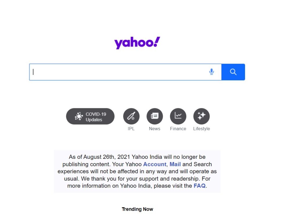 yahoo search engine